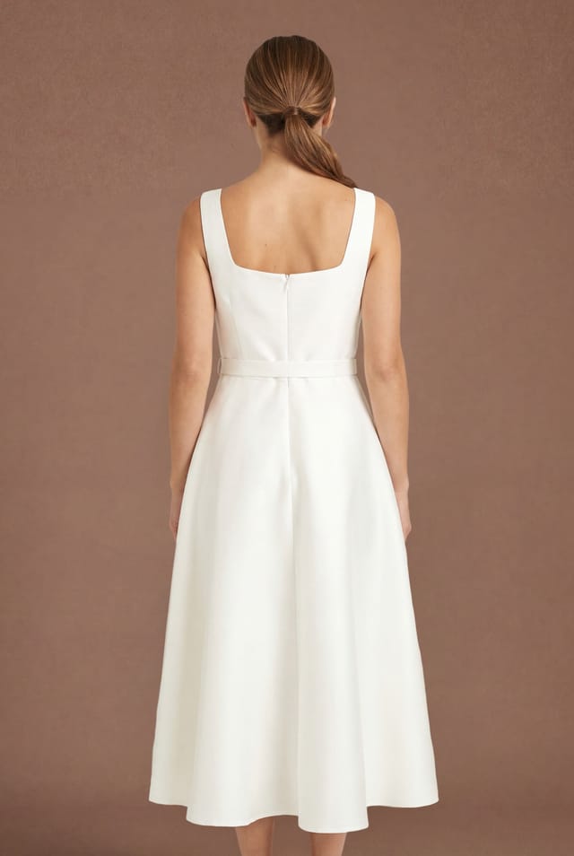 Coast Coast Women's Petite Printed Organza Bardot Midi Dress in Ivory - 3