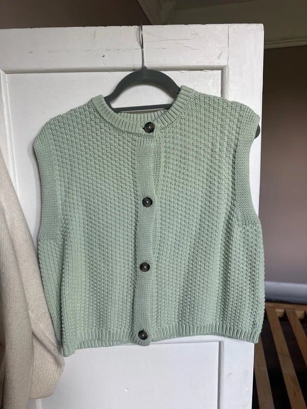 ASOS ASOS mint green knit waistcoat vest top