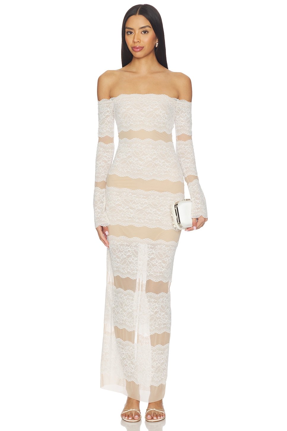 revolve Net Dress With Lace - 1