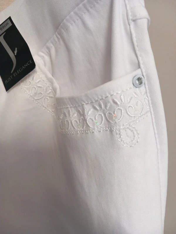 Just Elegance White stretch trouser size 20