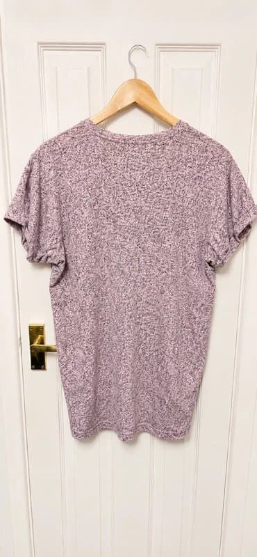 Bershka Bershka "High Voltage" Textured Graphic T-Shirt - Size L