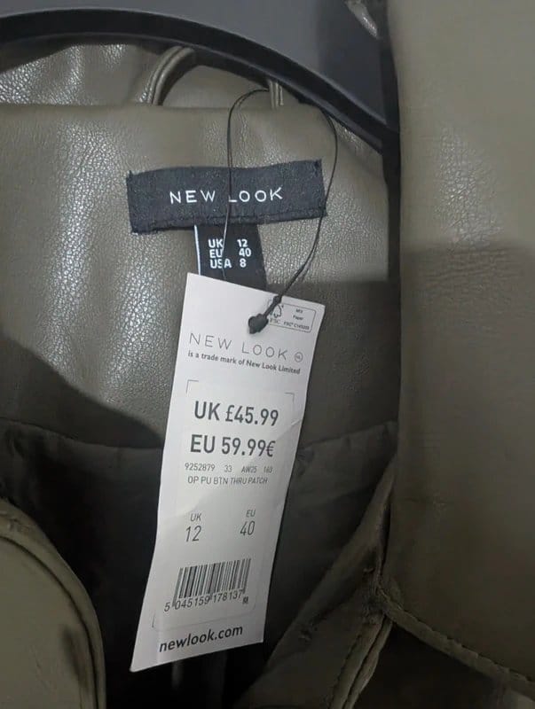 New Look Olive Green Leather Jacket