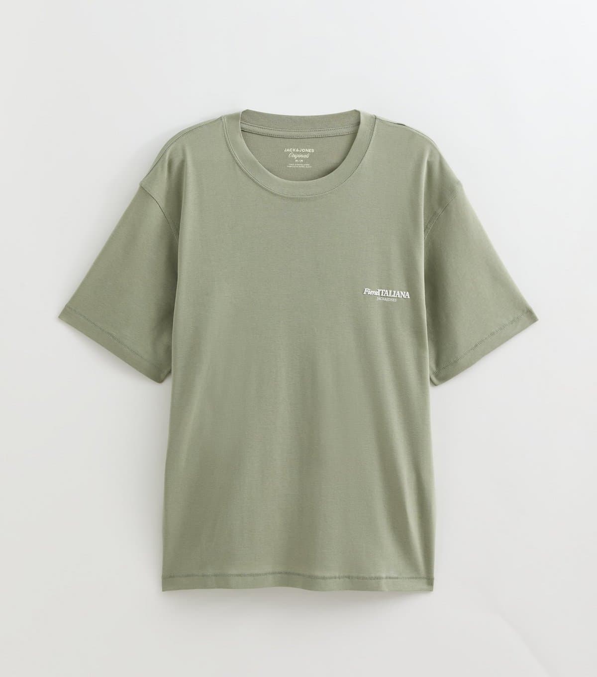 jack & jones Men's Light Khaki Fruit Print T-Shirt Jack & Jones New Look