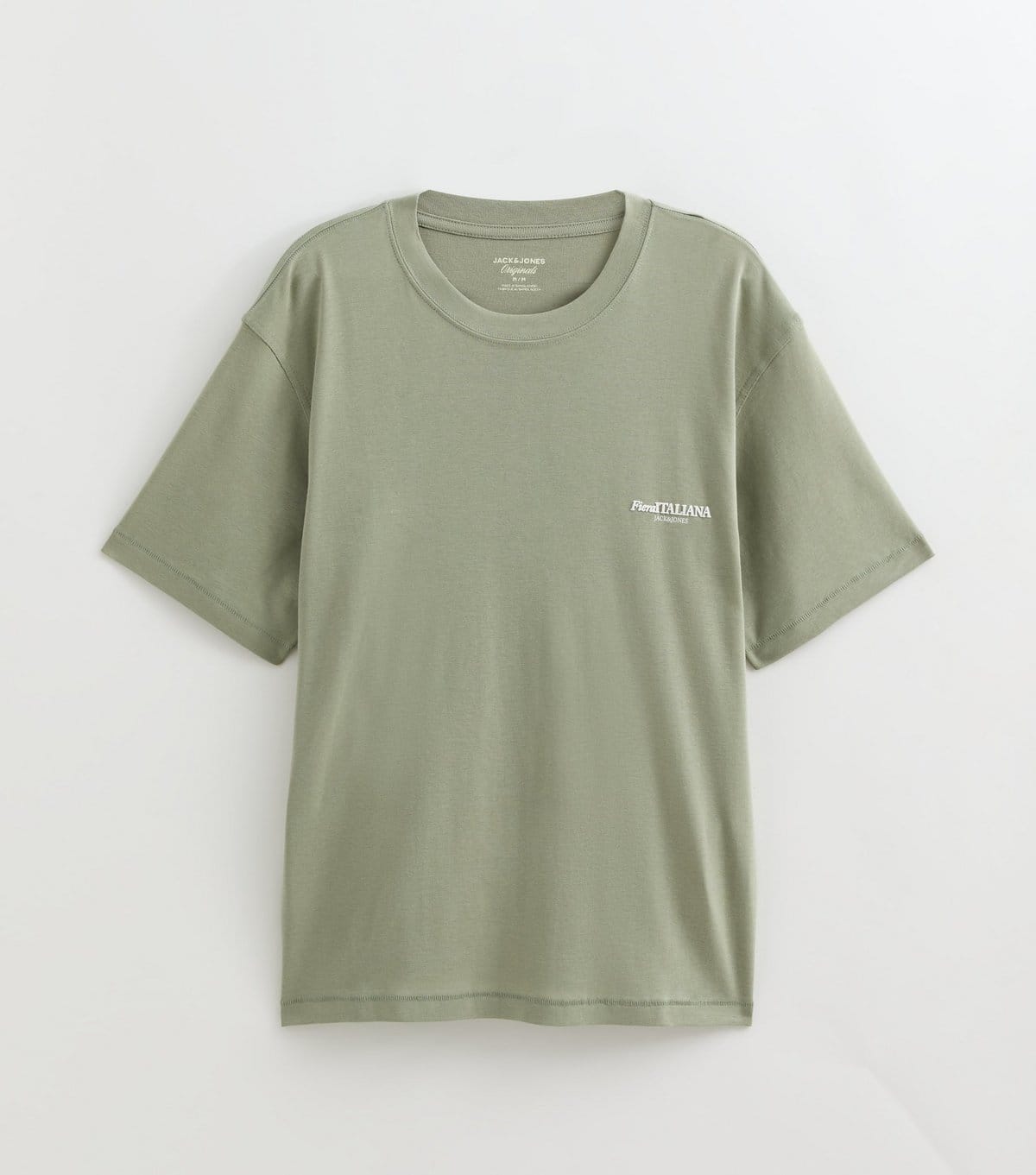 Jack & Jones Men's Light Khaki Fruit Print T-Shirt