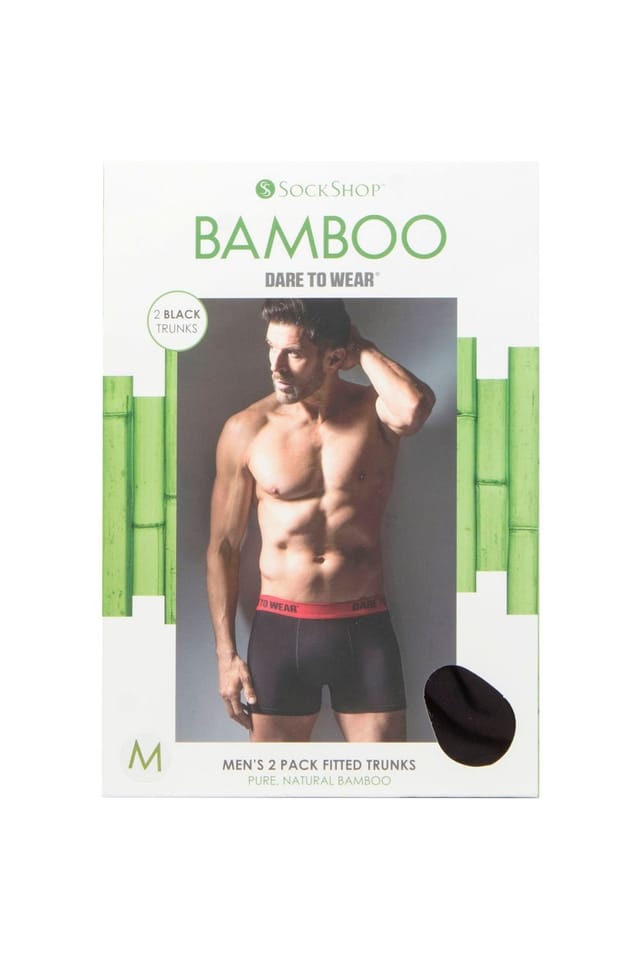SOCKSHOP Dare to Wear SOCKSHOP Dare to Wear Men's 2 Pack Bamboo Trunks in Dark Grey - 2