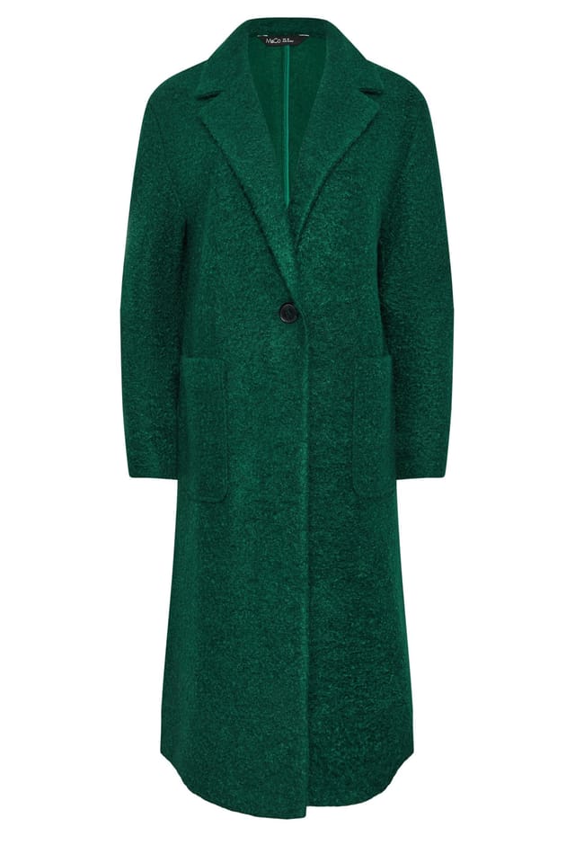 M&Co M&Co Women's Tailored Midaxi Coatigan in Green - 2