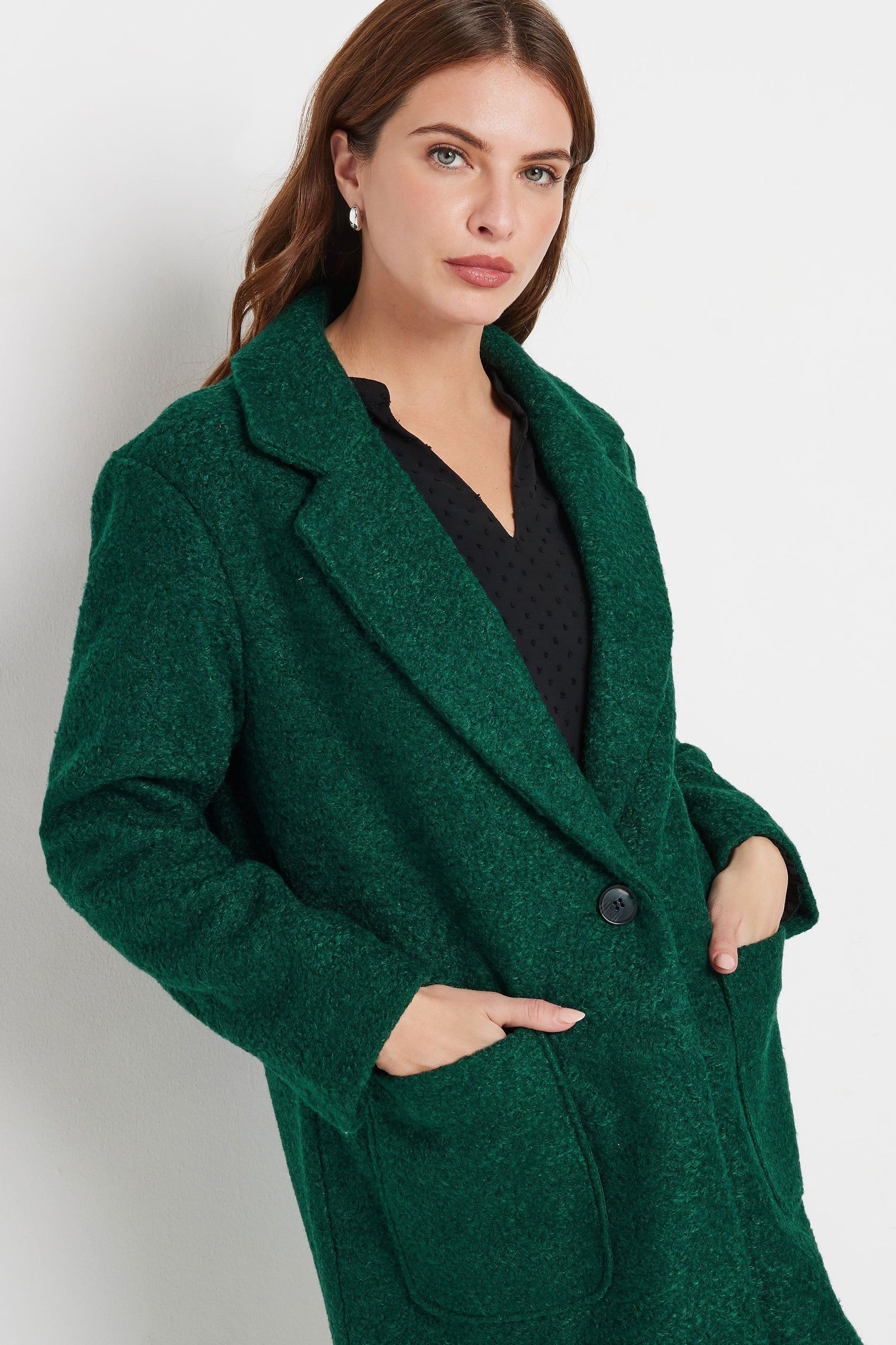 M&Co M&Co Women's Tailored Midaxi Coatigan in Green - 4