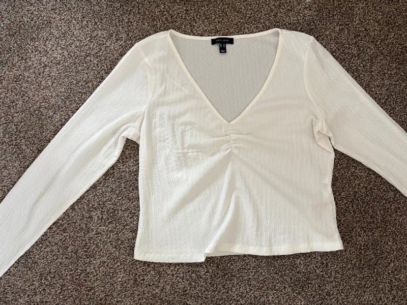 New Look White top with ruched detail