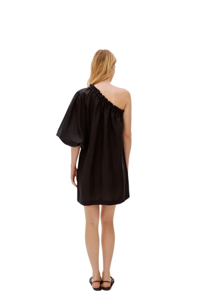 Labeca Labeca Women's Florence Linen One Sleeve Dress in Black