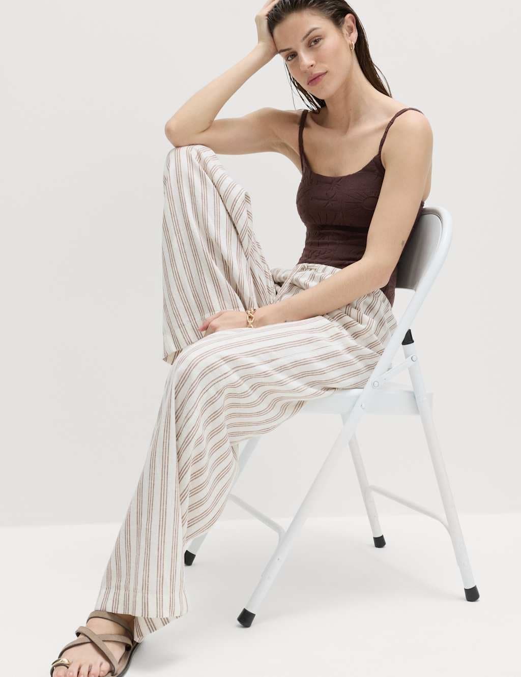 Marks & Spencer M&S Printed Towelling Textured Padded Swimsuit Peat