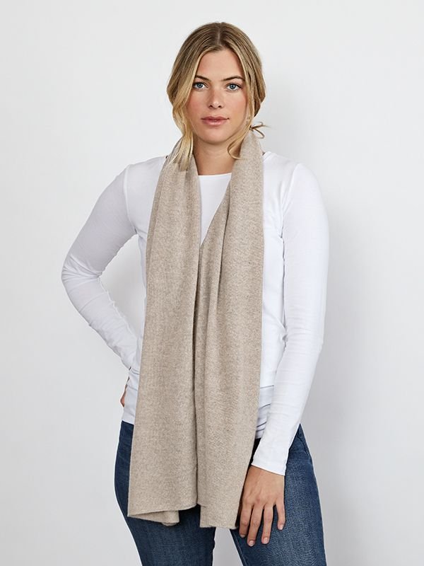 Cove Cove Women's Lucy 4-way Cashmere Poncho in Taupe - 4