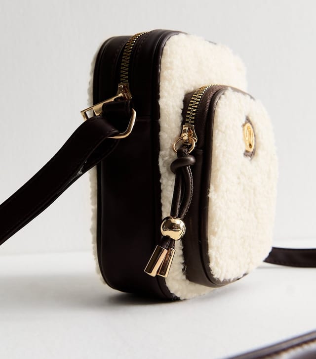 New Look Cream Borg Phone Bag New Look - 3