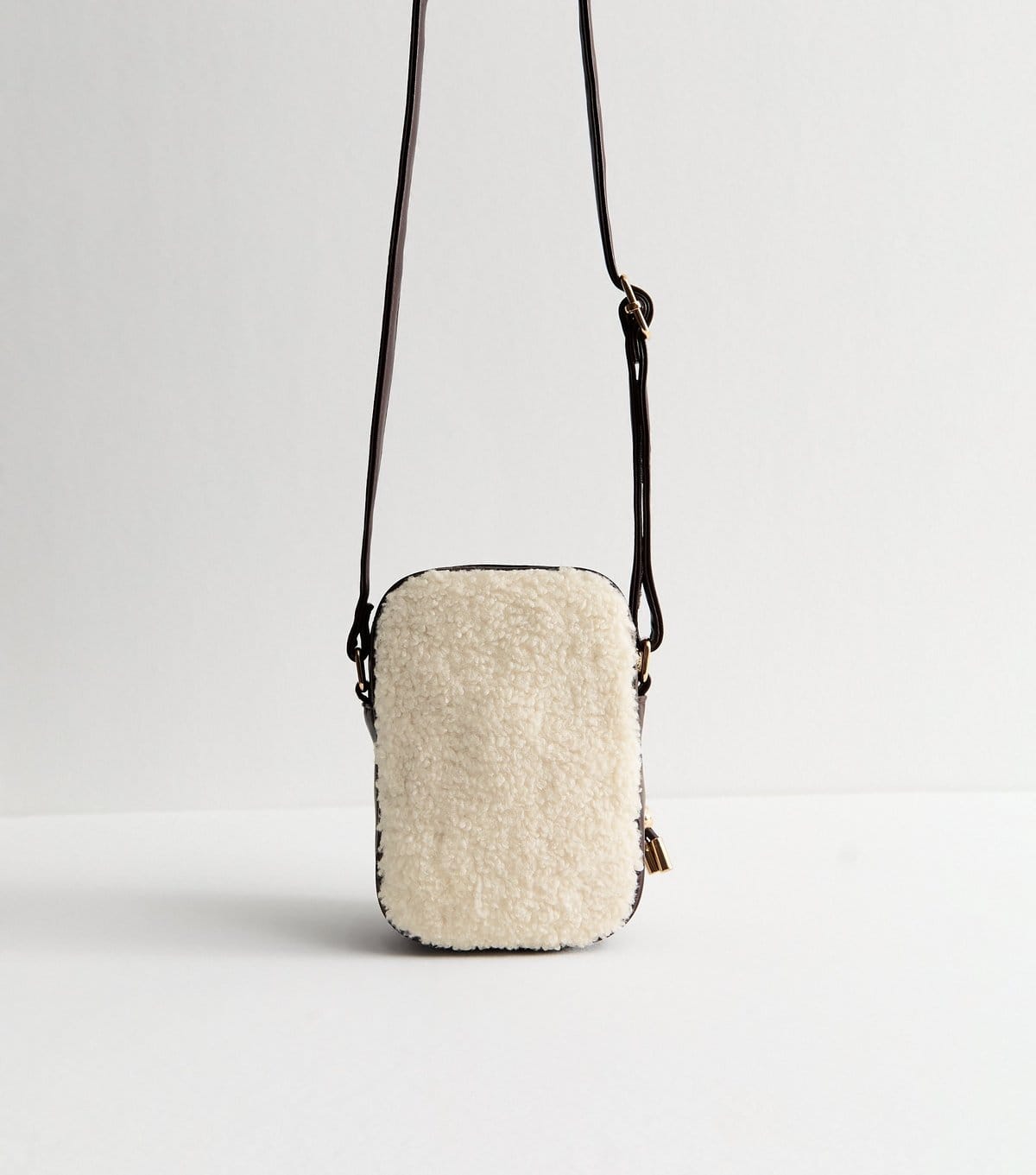 New Look Cream Borg Phone Bag New Look - 4