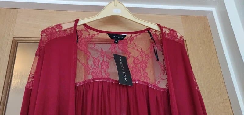 New Look Ladies lace trim kimono top NWT sz 14