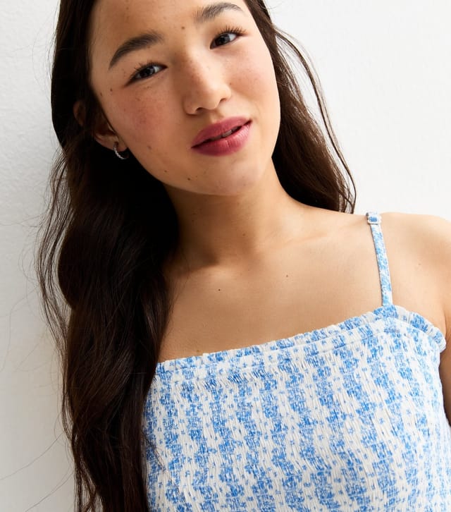 New Look Girls' Light Blue Embroidered Babydoll Mini Dress New Look - 3