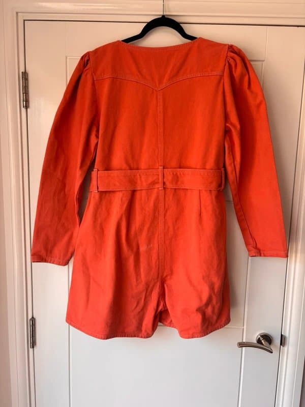 Never Fully Dressed Never fully dressed ladies coral denim playsuit