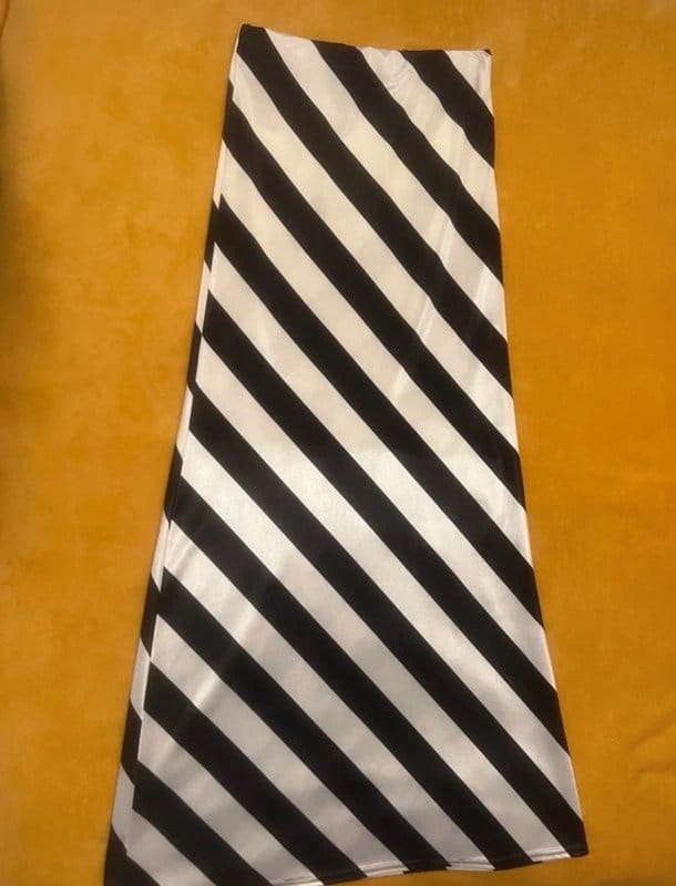 Pepper Girls Club Striped Satin Maxi Skirt