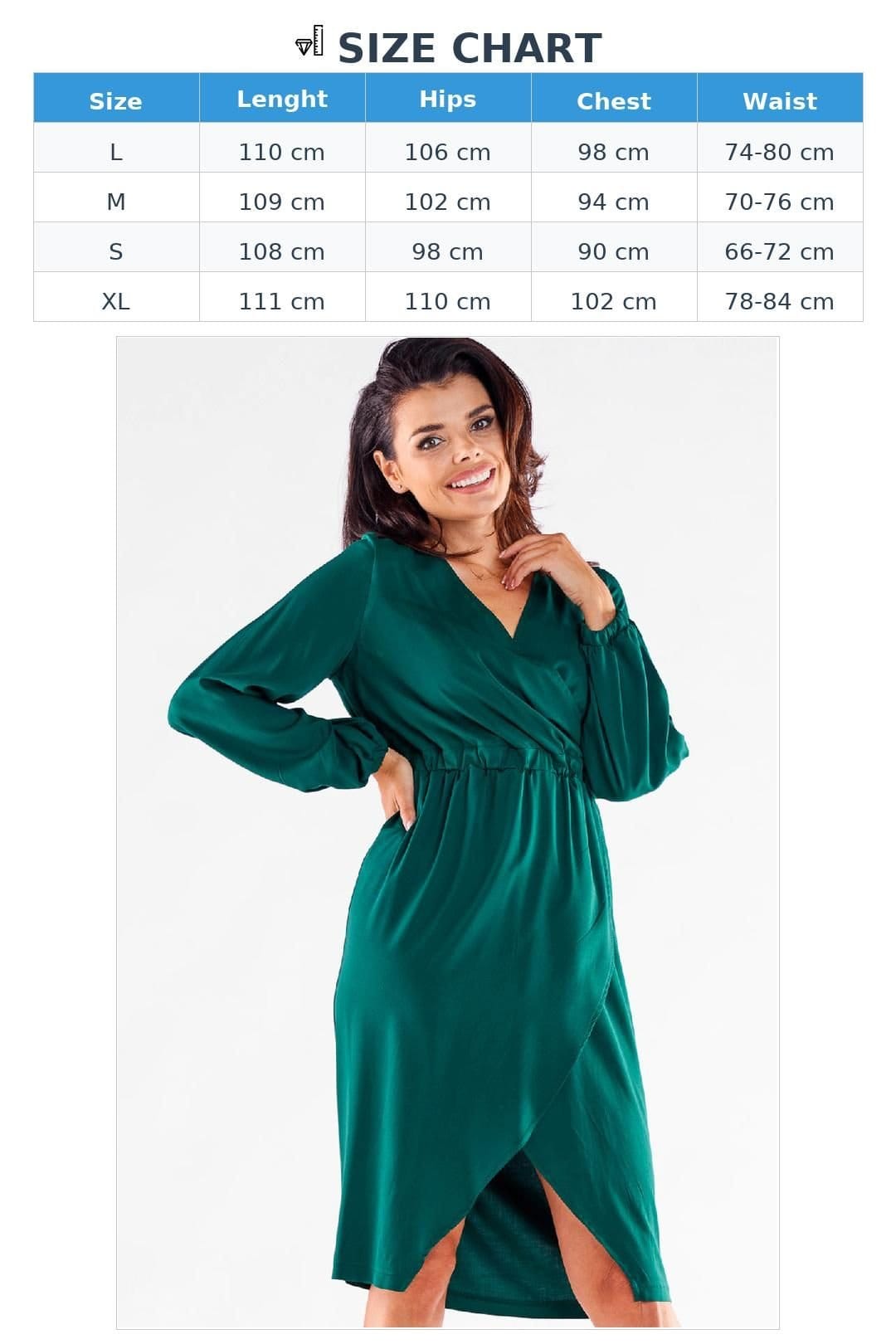 Love Lace Love Lace Women's Feminine Long Sleeve V Neck Cocktail Dress in Green - 4