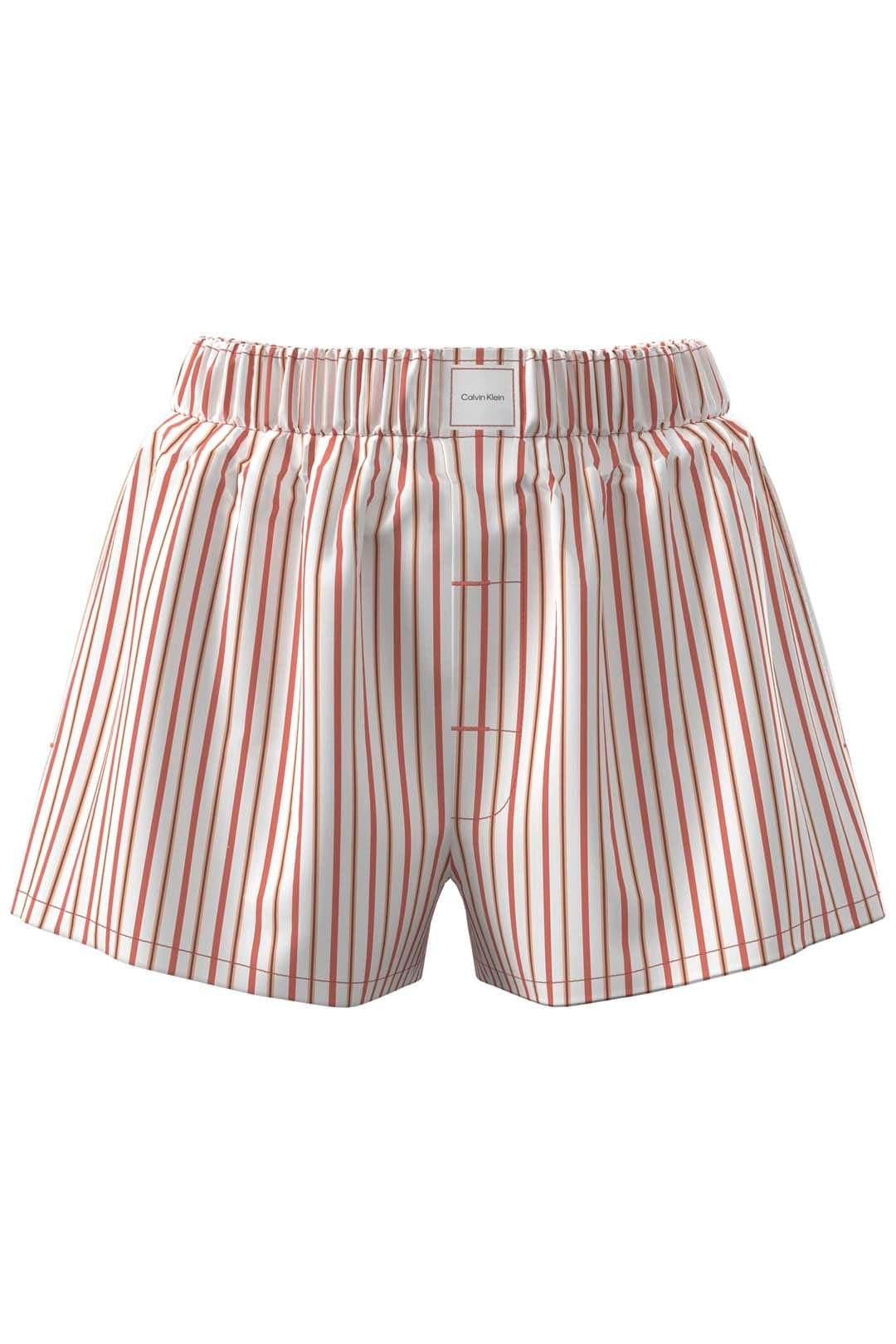 Calvin Klein Calvin Klein Men's Covered Wb Poplin Short Aurora Stripe Peach Bliss