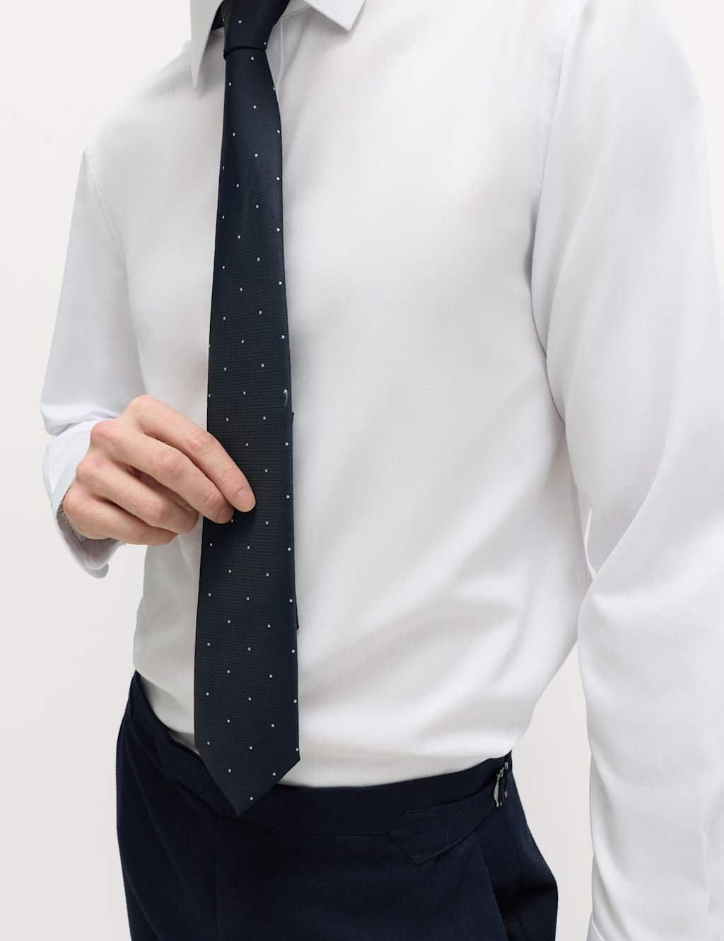 Marks & Spencer M&S 2 Piece Slim Fit Easy Iron Shirt & Tie Set Blue Mix - 2