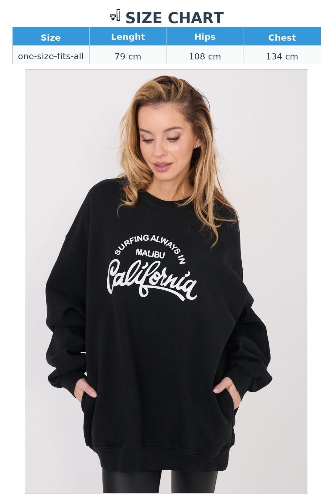 Love Lace Love Lace Women's Elongated Cotton Elastane Hoodie Sweatshirt in Black - 4