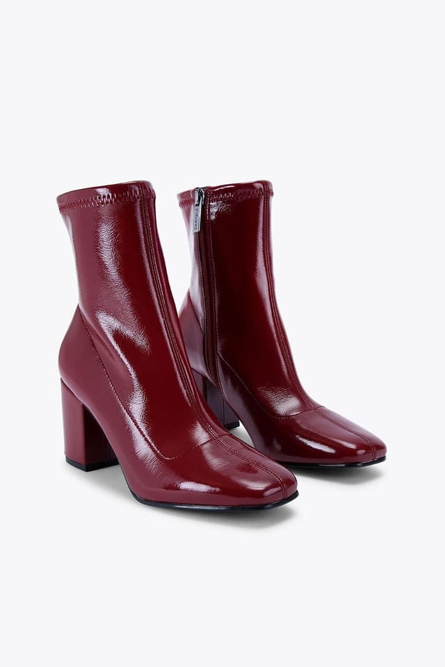 Carvela Carvela Women's 'Strut Ankle' Patent Boots in Red - 2