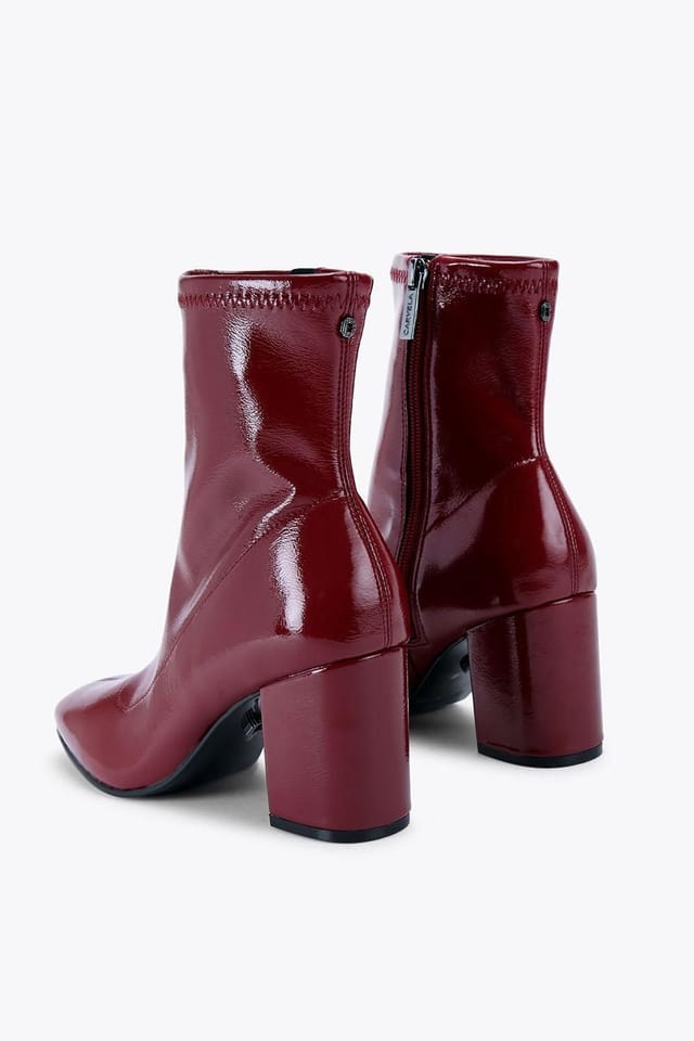 Carvela Carvela Women's 'Strut Ankle' Patent Boots in Red - 3