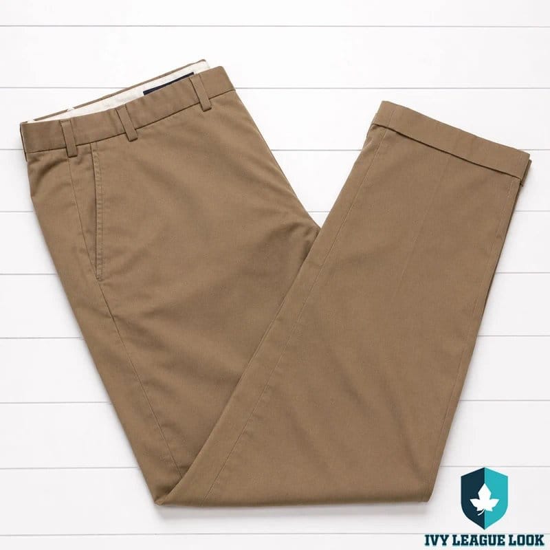 Eddie Bauer Eddie Bauer Khaki Chino Pants 38 x 30 Relaxed Fit Wrinkle Resistant Cuffed Preppy - 1