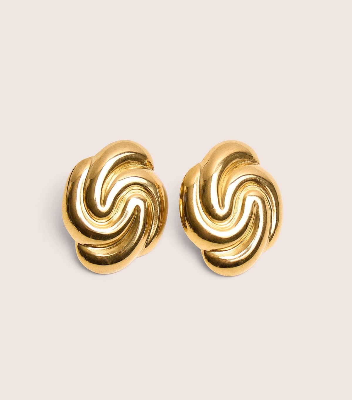 Public Desire Public Desire Gold-Tone Swirl Detail Stud Earrings