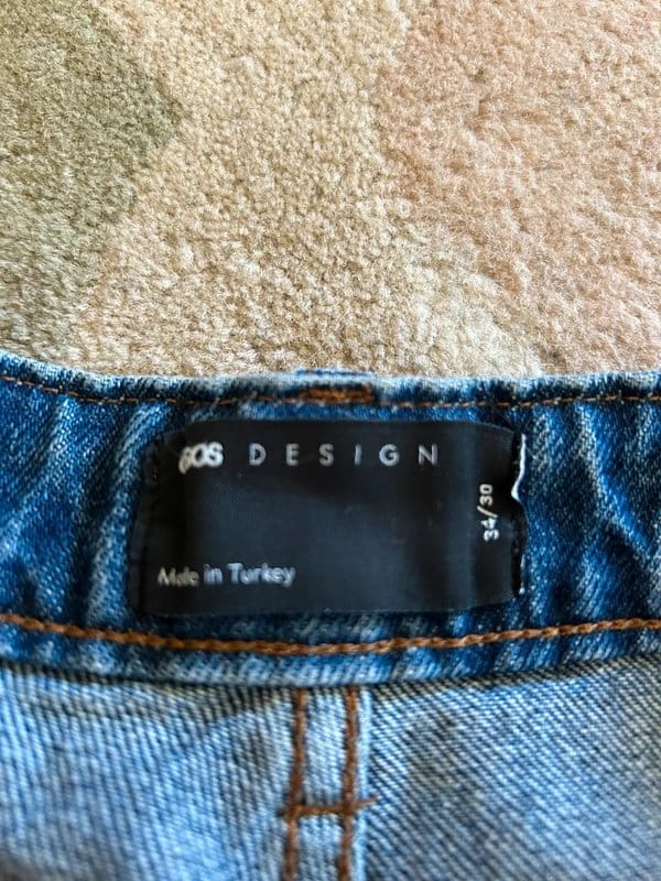 ASOS Design Blue Wide Leg Jeans Size 34/30