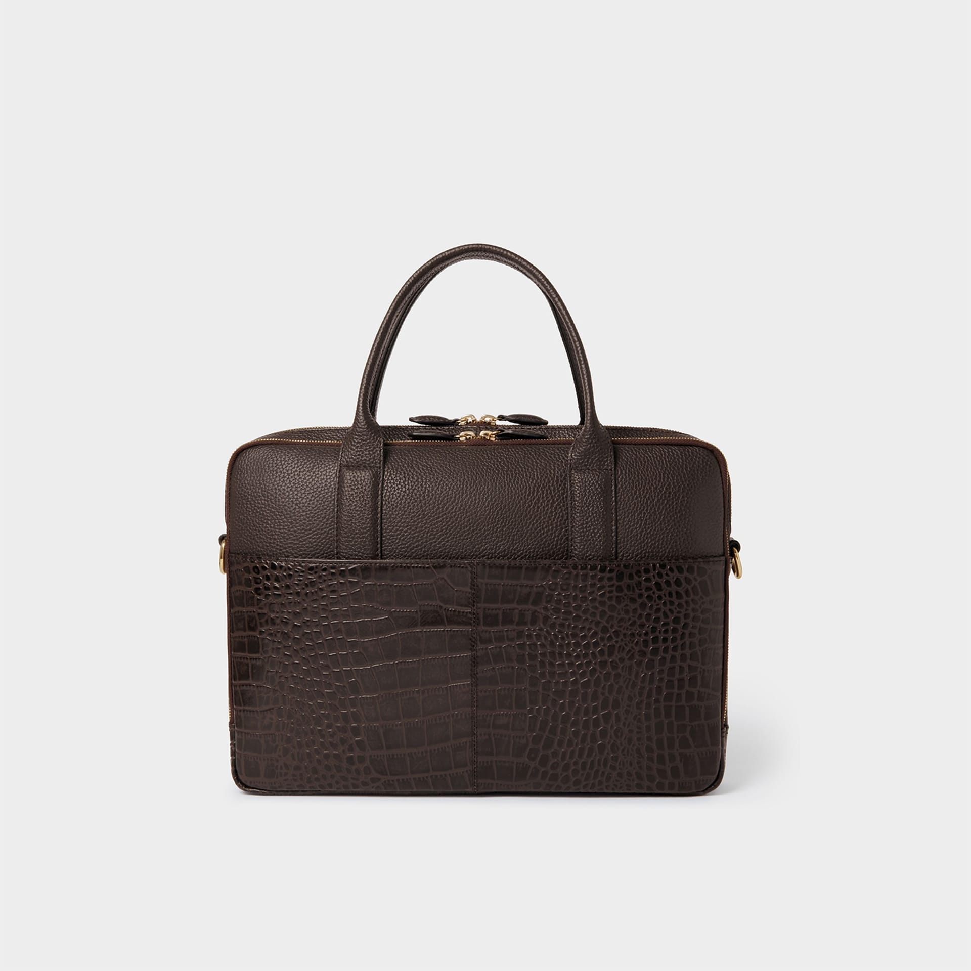 OSPREY LONDON OSPREY LONDON Women's The Kellie Leather Laptop Bag in Chocolate - 4