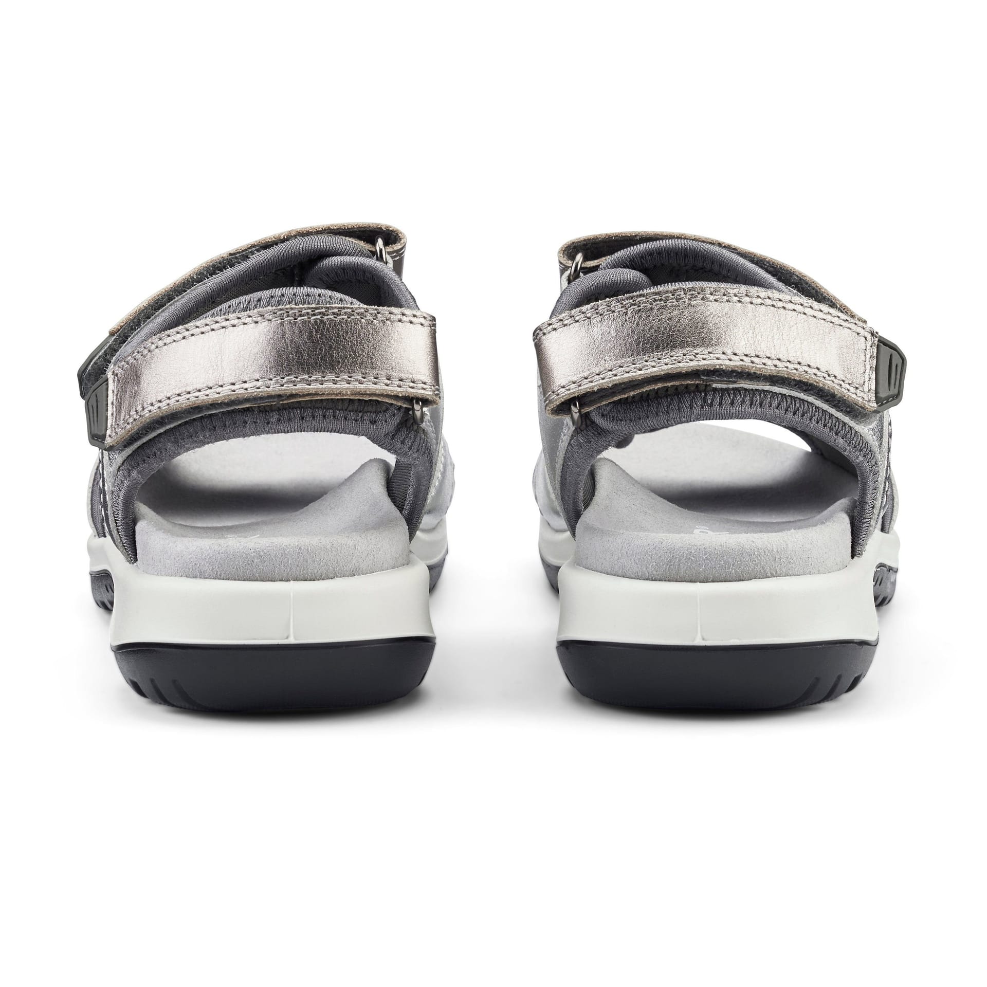 Hotter Hotter Women's Extra Wide 'Walk II' Sandals in Metallic Silver - 4
