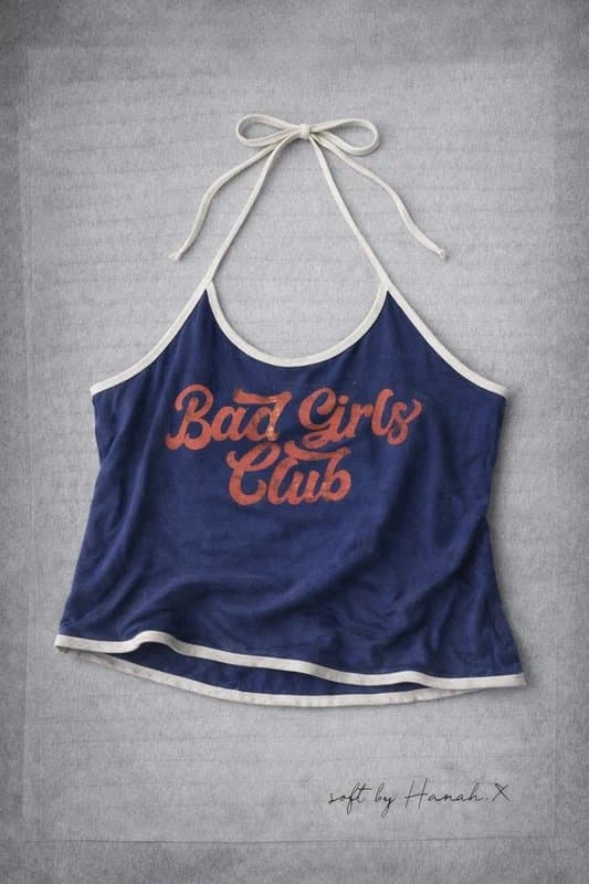ASOS ASOS Y2K Bad Girls Club Halter Top – UK 18 – Oversized Streetwear Fit