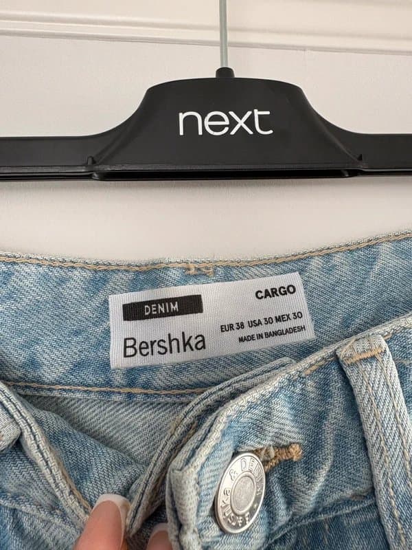 Bershka Bershka | Cargo Light Blue Jeans