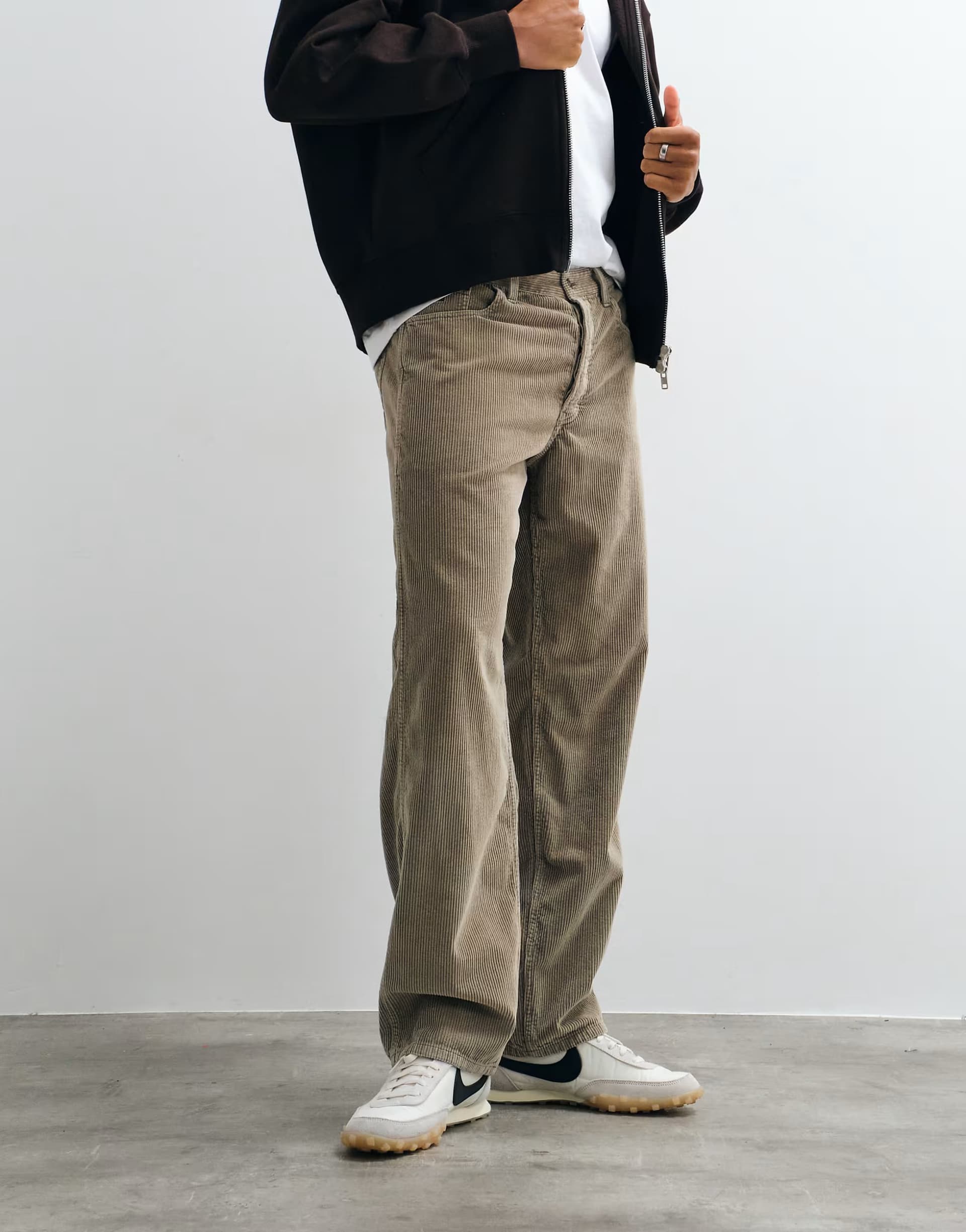 ASOS Tommy Jeans Jaimie loose straight fit corduroy trousers in khaki