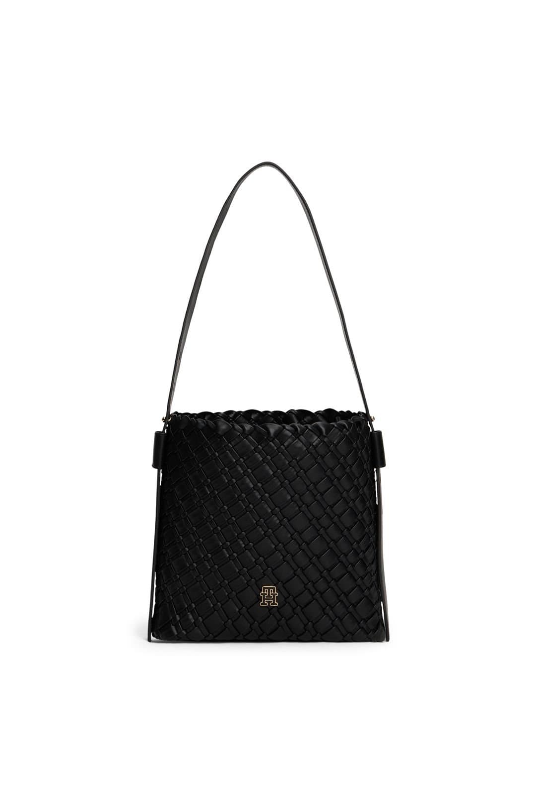 Tommy Hilfiger Tommy Hilfiger Black Braided Shoulder Bag