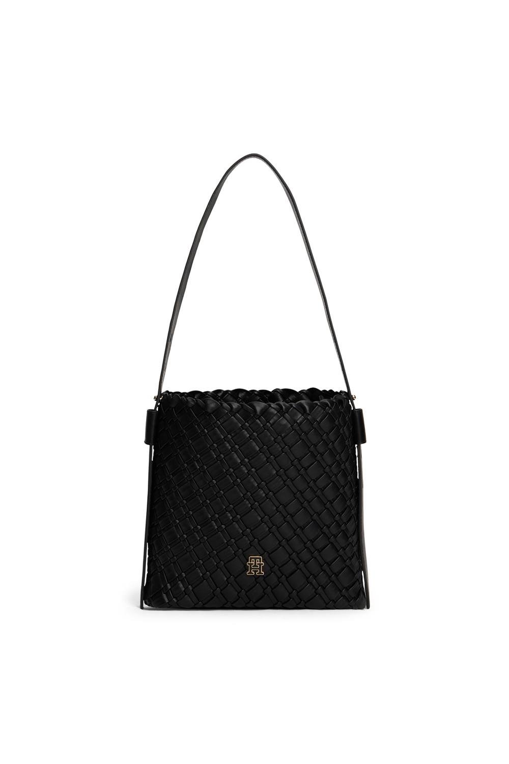 Tommy Hilfiger Tommy Hilfiger Women's TH Braided Shoulder Bag Black - 2