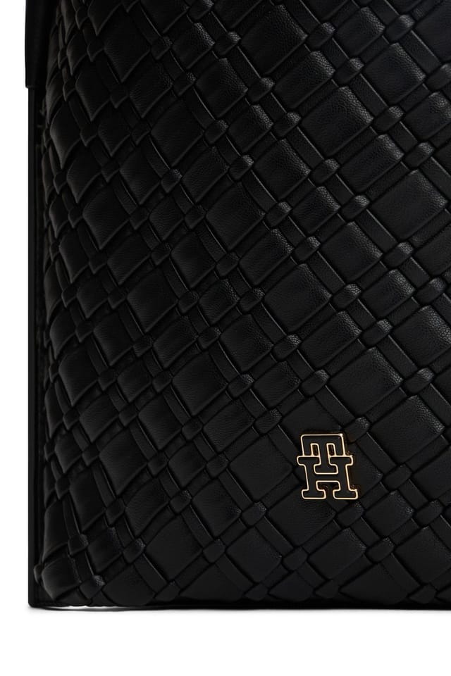 Tommy Hilfiger Tommy Hilfiger Women's TH Braided Shoulder Bag Black - 3