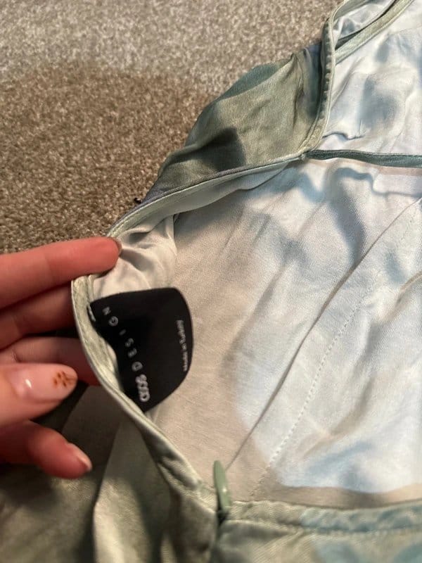 ASOS Design Grey Mini Silk Dress