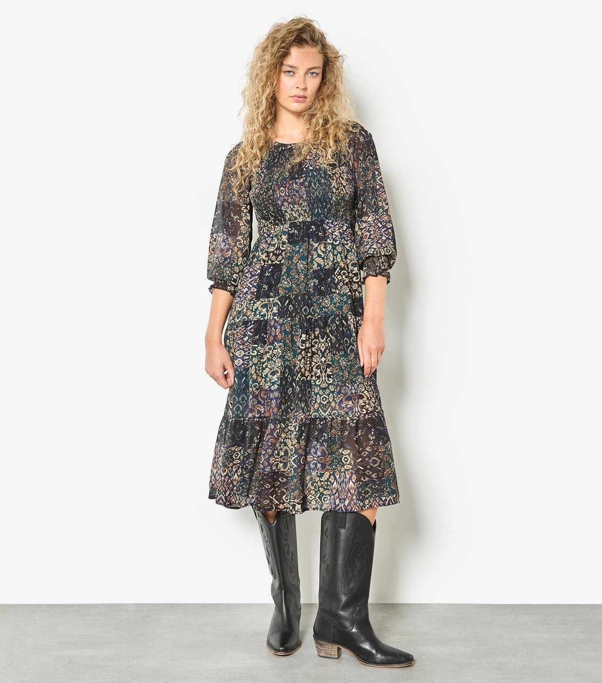 Apricot Women's Maternity Green Printed Midi Dress Apricot New Look