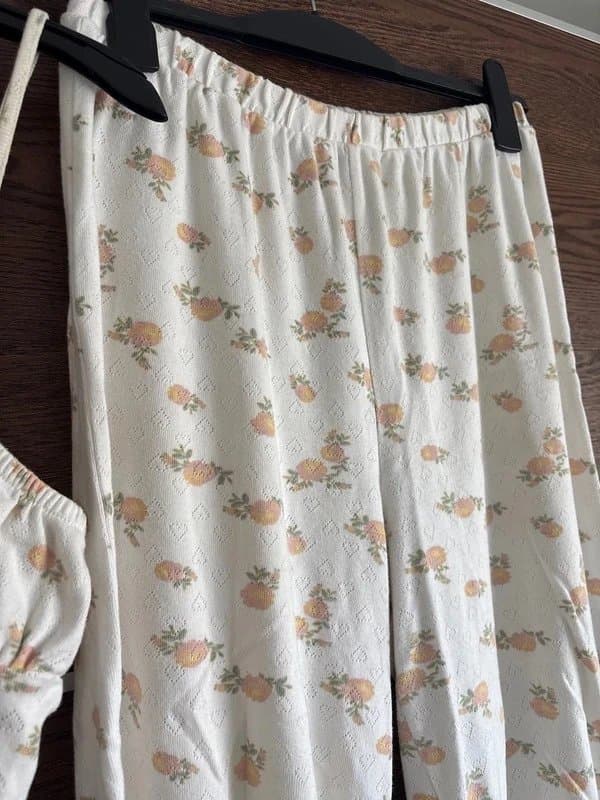 ASOS Design Asos Design floral pointelle PJs