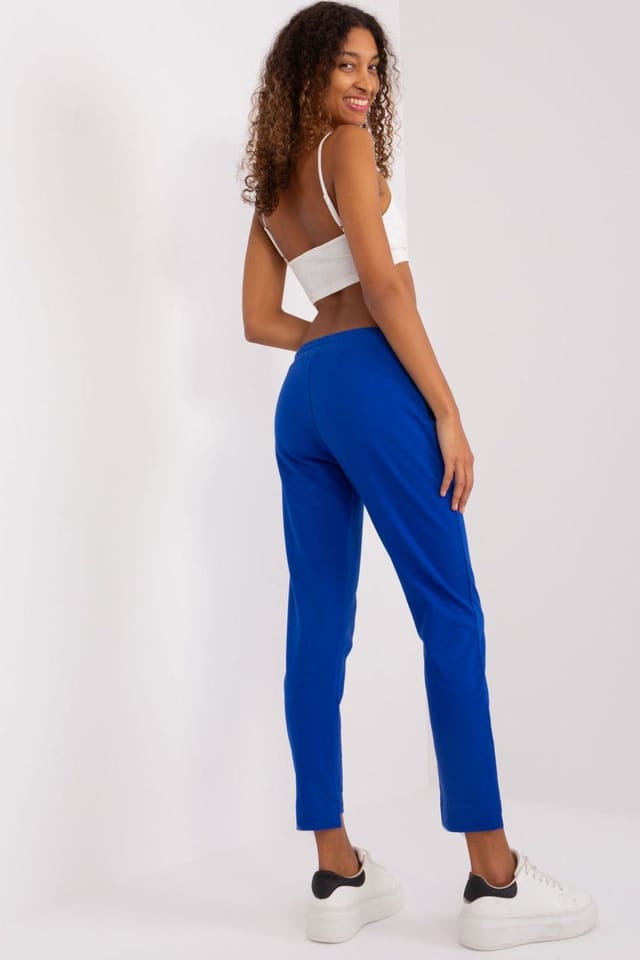 Love Lace Love Lace Women's Rhinestone Butterfly Cotton Track Pants in Blue - 3