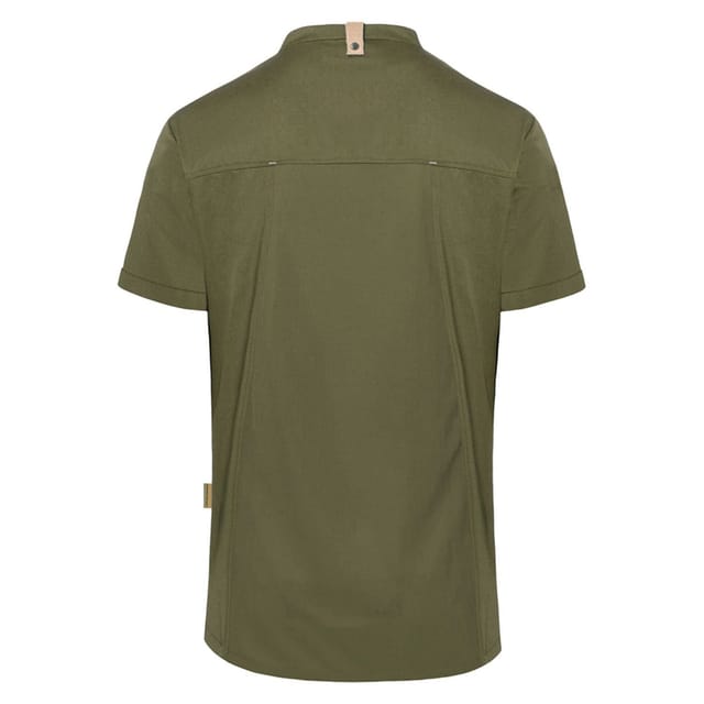 Karlowsky Karlowsky Men's Green-Generation Short-Sleeved Chef Jacket in Bottle Green - 2