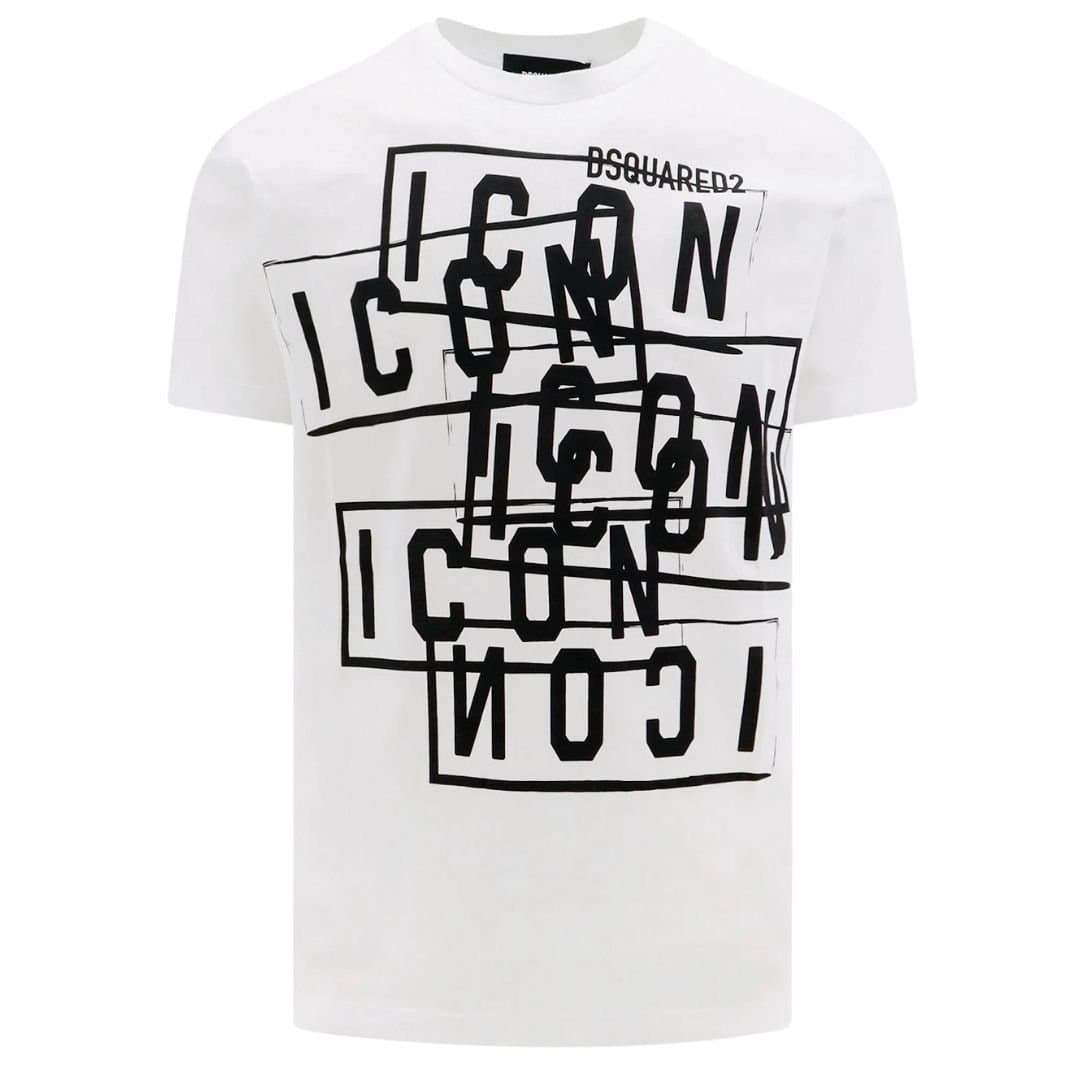 Dsquared2 Dsquared2 Men's Icon Stamps Logo White T-Shirt