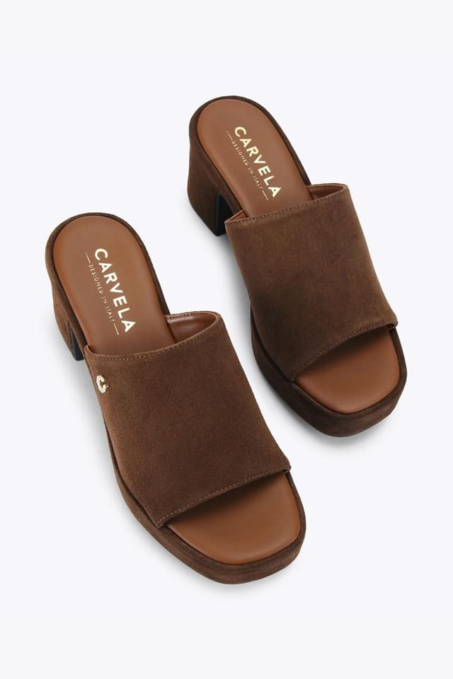 Carvela Carvela Women's 'Letizia Mule' Suede Heels in Brown - 2