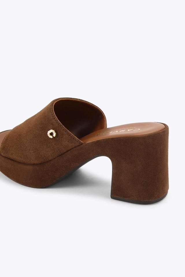 Carvela Carvela Women's 'Letizia Mule' Suede Heels in Brown - 3
