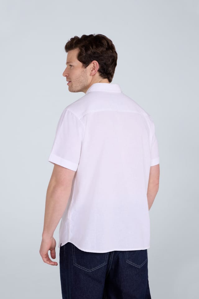 Animal Animal Men's Bayside Shirt Short Sleeve Casual Summer Cotton T-Shirt in White - 3