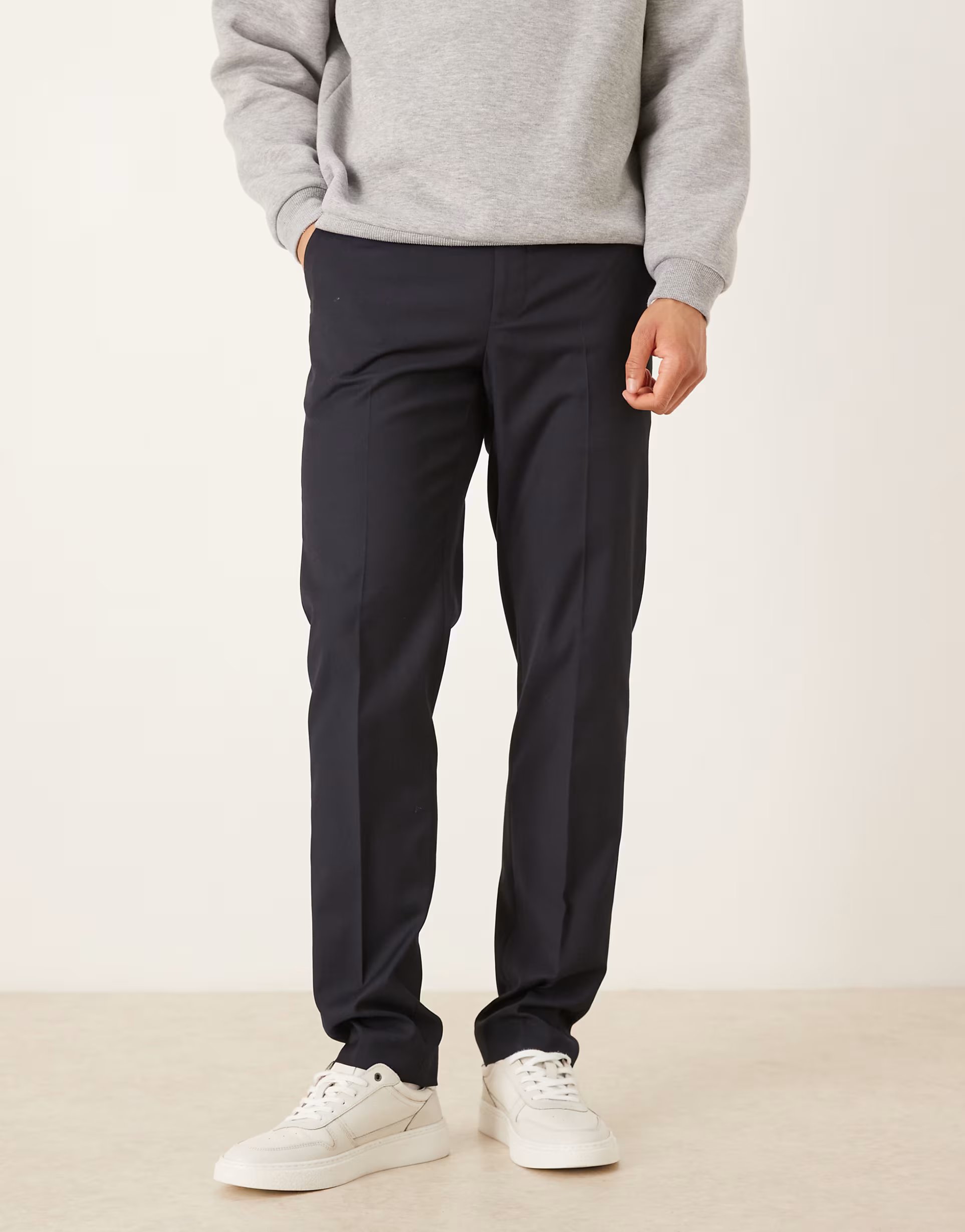 ASOS Mango Milan slim fit tailored trouser in navy - 1