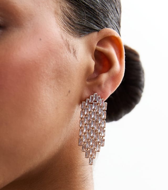 New Look Gold Tone Diamanté Tassel Earrings New Look - 2