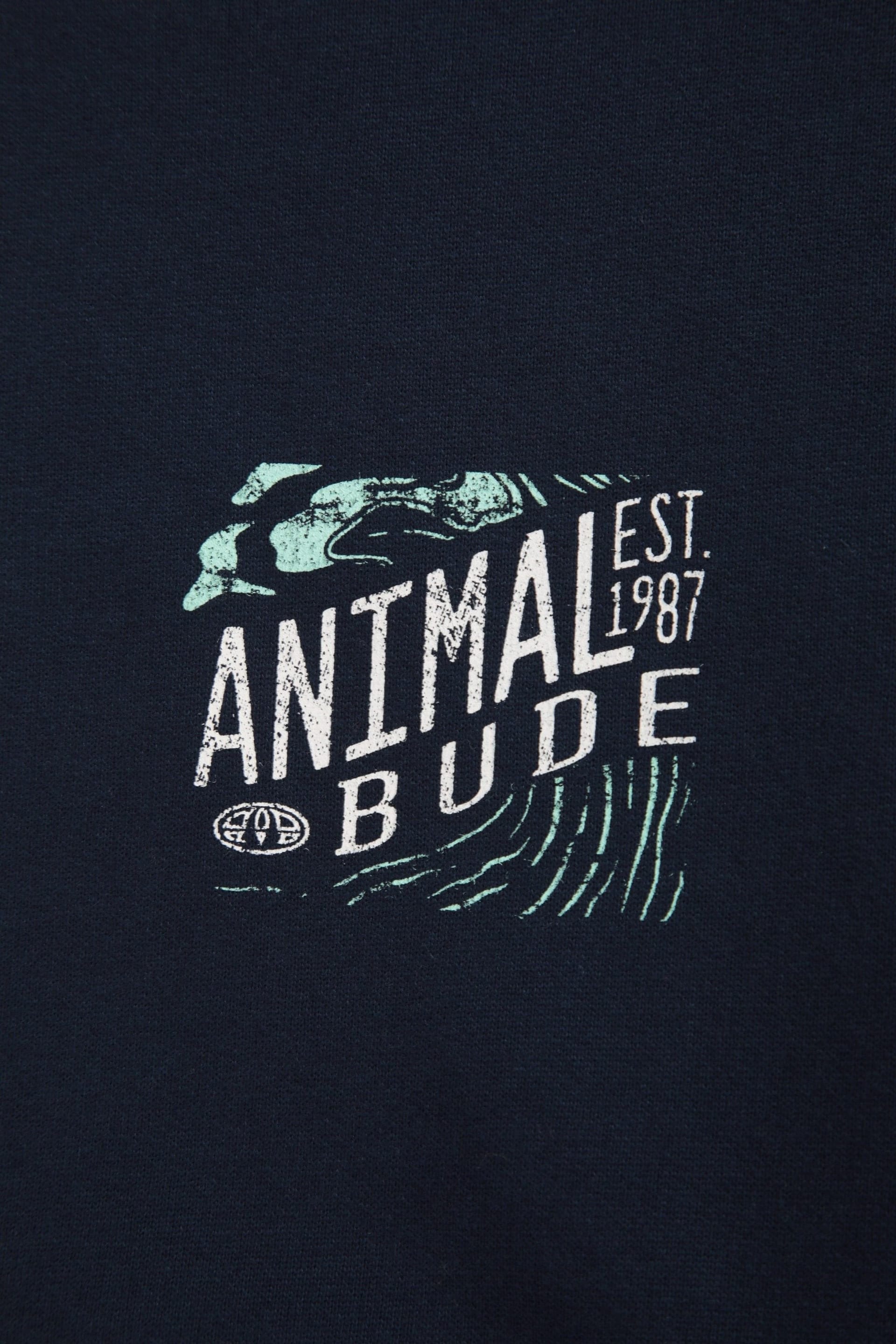 Animal Animal Men's 'Jonah' Bude Print Warm Comfortable Breathable Soft Cotton Sweatshirt in Navy - 4